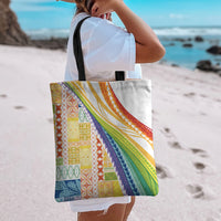 Pasifika Samoa Siapo Malu Tattoo Inspired Tote Bag Fa'afafine Rainbow Theme