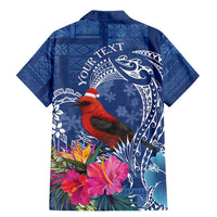 Personalized Samoa Christmas Family Matching Mermaid Dress and Hawaiian Shirt Cardinal Honeyeater Mix Siapo