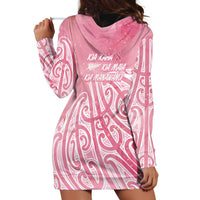 Breast Cancer Awareness Maori Hoodie Dress Kia Kaha Kia Maia Kia Manawanui - Polynesian Pride