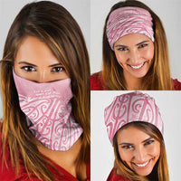 Breast Cancer Awareness Maori Neck Gaiter Kia Kaha Kia Maia Kia Manawanui - Polynesian Pride
