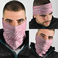 Breast Cancer Awareness Maori Neck Gaiter Kia Kaha Kia Maia Kia Manawanui - Polynesian Pride