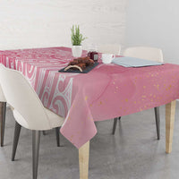 Breast Cancer Awareness Maori Tablecloth Kia Kaha Kia Maia Kia Manawanui - Polynesian Pride