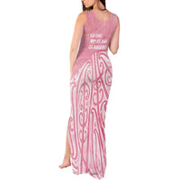 Breast Cancer Awareness Maori Tank Maxi Dress Kia Kaha Kia Maia Kia Manawanui - Polynesian Pride