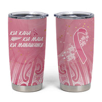 Breast Cancer Awareness Maori Tumbler Cup Kia Kaha Kia Maia Kia Manawanui - Polynesian Pride
