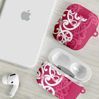 Breast Cancer Awareness Maori AirPods Case Koru Kowhaiwhai - Polynesian Pride