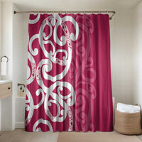 Breast Cancer Awareness Maori Bathroom Set Koru Kowhaiwhai - Polynesian Pride