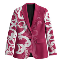 Breast Cancer Awareness Maori Blazer Koru Kowhaiwhai - Polynesian Pride