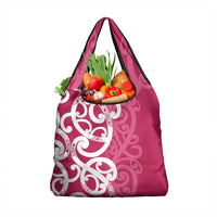 Breast Cancer Awareness Maori Grocery Bag Koru Kowhaiwhai - Polynesian Pride