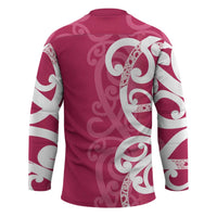Breast Cancer Awareness Maori Hockey Jersey Koru Kowhaiwhai - Polynesian Pride
