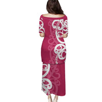 Breast Cancer Awareness Maori Puletasi Koru Kowhaiwhai - Polynesian Pride