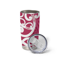 Breast Cancer Awareness Maori Tumbler Cup Koru Kowhaiwhai - Polynesian Pride