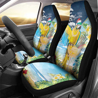 Funny Tropical Christmas Car Seat Cover Tis The Season To Get Tipsy LT7 - Polynesian Pride