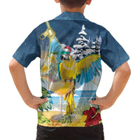 Funny Tropical Christmas Family Matching Long Sleeve Bodycon Dress and Hawaiian Shirt Tis The Season To Get Tipsy LT7 - Polynesian Pride