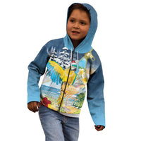 Funny Tropical Christmas Kid Hoodie Tis The Season To Get Tipsy