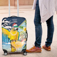 Funny Tropical Christmas Luggage Cover Tis The Season To Get Tipsy LT7 Colorful - Polynesian Pride