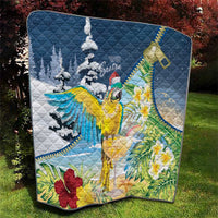 Funny Tropical Christmas Quilt Tis The Season To Get Tipsy LT7 - Polynesian Pride