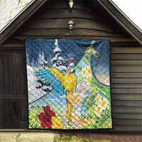 Funny Tropical Christmas Quilt Tis The Season To Get Tipsy LT7 - Polynesian Pride