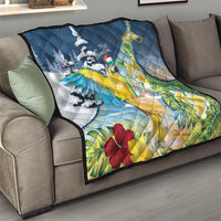 Funny Tropical Christmas Quilt Tis The Season To Get Tipsy LT7 - Polynesian Pride