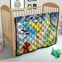 Funny Tropical Christmas Quilt Tis The Season To Get Tipsy LT7 - Polynesian Pride