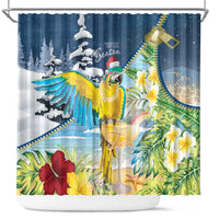 Funny Tropical Christmas Shower Curtain Tis The Season To Get Tipsy LT7 Colorful - Polynesian Pride