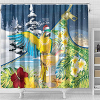 Funny Tropical Christmas Shower Curtain Tis The Season To Get Tipsy LT7 - Polynesian Pride