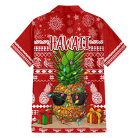 Hawaii Pineapple Christmas Family Matching Off Shoulder Short Dress and Hawaiian Shirt Mele Kalikimaka LT7 - Polynesian Pride