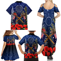 Anzac Family Matching Summer Maxi Dress and Hawaiian Shirt Ausralia Aboriginal Mix New Zealand Slouch Hats LT7 - Polynesian Pride