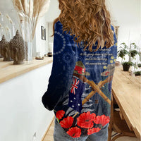 Anzac Women Casual Shirt Ausralia Aboriginal Mix New Zealand Slouch Hats LT7 - Polynesian Pride