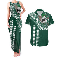 Hawaii Rainbow Warriors Personalized Couples Matching Tank Maxi Dress and Hawaiian Shirt Kakau Ikakai Laau Pama