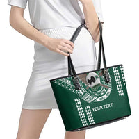 Hawaii Rainbow Warriors Personalized Leather Tote Bag Kakau Ikakai Laau Pama