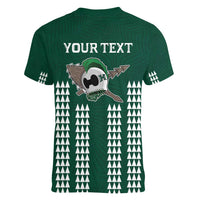 Hawaii Rainbow Warriors Personalized Women V-Neck T-Shirt Kakau Ikakai Laau Pama