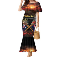 Australia - New Zealand ANZAC Mermaid Dress Gallipoli ANZAC Cove Landing LT7 Women Black - Polynesian Pride
