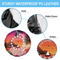 Kia Orana Cook Islands Spare Tire Cover Sunset Dream