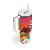 Kia Orana Cook Islands Tumbler With Handle Sunset Dream