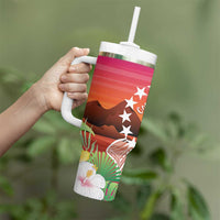 Kia Orana Cook Islands Tumbler With Handle Sunset Dream