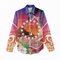 Kia Orana Cook Islands Women Casual Shirt Sunset Dream LT7 - Polynesian Pride