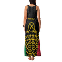 Vanuatu Indipendens Dei Family Matching Tank Maxi Dress and Hawaiian Shirt Tribal Sand Drawing