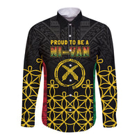 Vanuatu Indipendens Dei Long Sleeve Button Shirt Tribal Sand Drawing