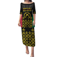 Vanuatu Indipendens Dei Puletasi Tribal Sand Drawing LT7 Long Dress Colorful - Polynesian Pride
