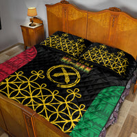 Vanuatu Indipendens Dei Quilt Bed Set Tribal Sand Drawing
