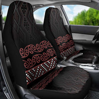 Maori Taniko Patterns Car Seat Cover Brown Niho Taniwha Mix Paatiki Motifs