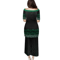 Maori Taniko Patterns Family Matching Puletasi and Hawaiian Shirt Pounamu Niho Taniwha Mix Paatiki Motifs LT7 - Polynesian Pride