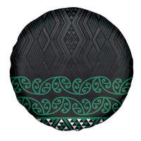 Maori Taniko Patterns Spare Tire Cover Pounamu Niho Taniwha Mix Paatiki Motifs