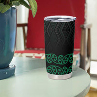 Maori Taniko Patterns Tumbler Cup Pounamu Niho Taniwha Mix Paatiki Motifs
