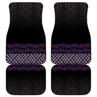 Maori Taniko Patterns Car Mats Purple Niho Taniwha Mix Paatiki Motifs
