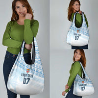 Fiji Rugby Custom Kaiviti Masi Grocery Bag Turquoise - Polynesian Pride