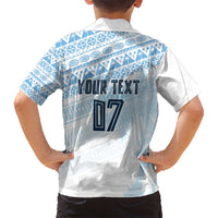 Fiji Rugby Custom Kaiviti Masi Hawaiian Shirt Turquoise - Polynesian Pride