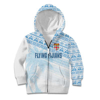 Fiji Rugby Custom Kaiviti Masi Kid Hoodie Turquoise - Polynesian Pride