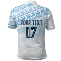 Fiji Rugby Custom Kaiviti Masi Polo Shirt Turquoise - Polynesian Pride