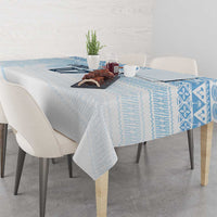 Fiji Rugby Custom Kaiviti Masi Tablecloth Turquoise - Polynesian Pride